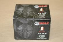 Box of 250 Wolf 45 ACP Bullets for Reloading