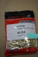Pack of 50 Winchester 25 WSSM Unprimed Brass Shellcases