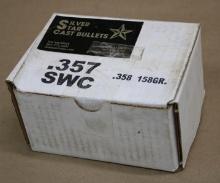 Silver Star Cast Bullets 357 SWC 158 Grain Bullets for Reloading