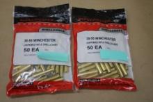 100 Pieces Winchester 38-55 Winchester Unprimed Brass Shells