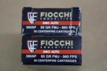 100 Rounds Fiocchi 380 Auto Ammunition