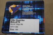CMJ Restrike Bullets 9mm RN Bullets for Reloading