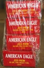 100 Rounds American Eagle 223 Rem BT Ammunition