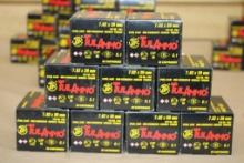Nine Boxes of 20 Rounds TulAmmo 7.62 x 39mm Ammunition