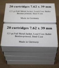 160 Rounds 7.62 x 39mm FMJ Ammunition