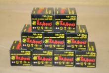 Nine Boxes of 20 Rounds TulAmmo 7.62 x 39mm Ammunition
