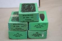Five Packs of 100 Sierra 25 Cal. 120 Grain HPBT Bullets for Reloading