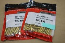 200 Winchester 204 Ruger Shellcases