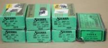 Seven Boxes Mixed Sierra 25 Caliber Bullets for Reloading