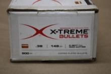 X-Treme Bullets 38 Caliber 148 Grain Bullets for Reloading