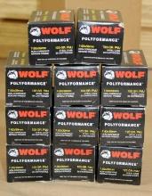 11 Boxes of 20 Wolf Polyformance 7.62 x 39mm FMJ Ammunition