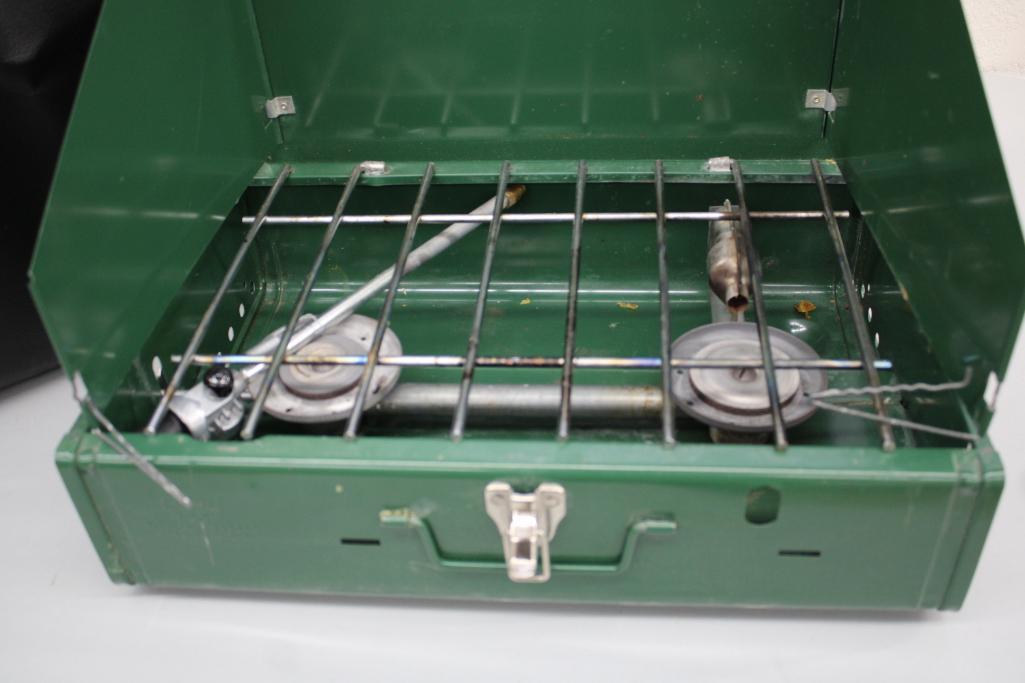 Coleman 425F Two-Burner Propane Camping Stove in Carrying Bag