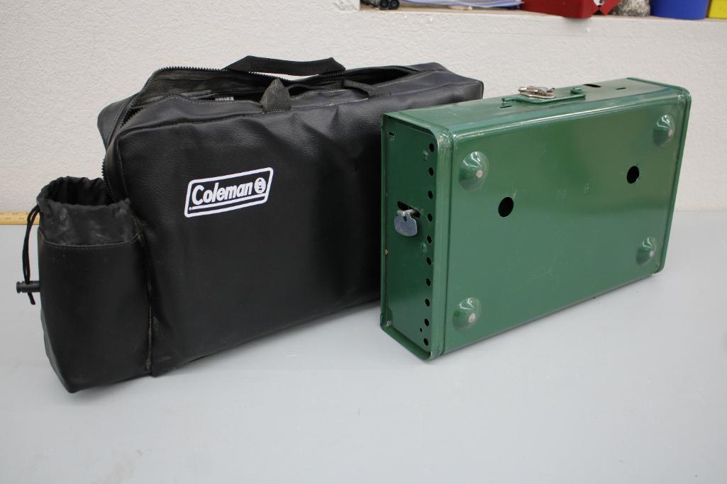 Coleman 425F Two-Burner Propane Camping Stove in Carrying Bag