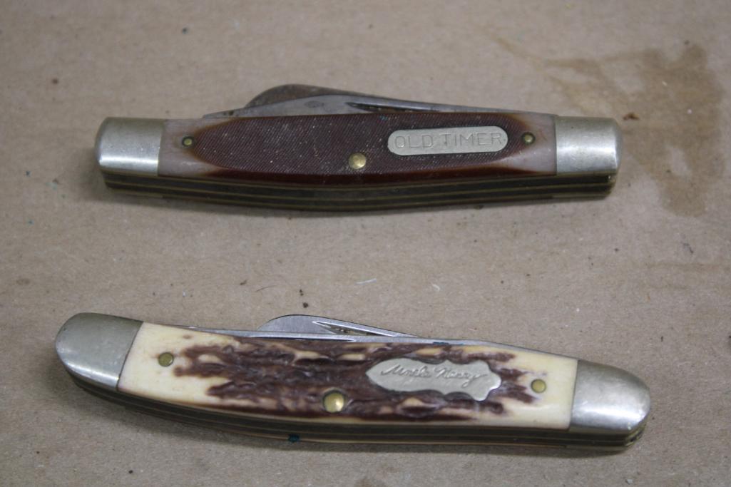 10 Mixed Folding Knives including Several Schrade Knives