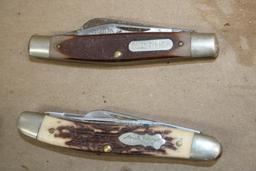 10 Mixed Folding Knives including Several Schrade Knives