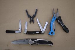 Collection of Folding Knives and Pocket Tools
