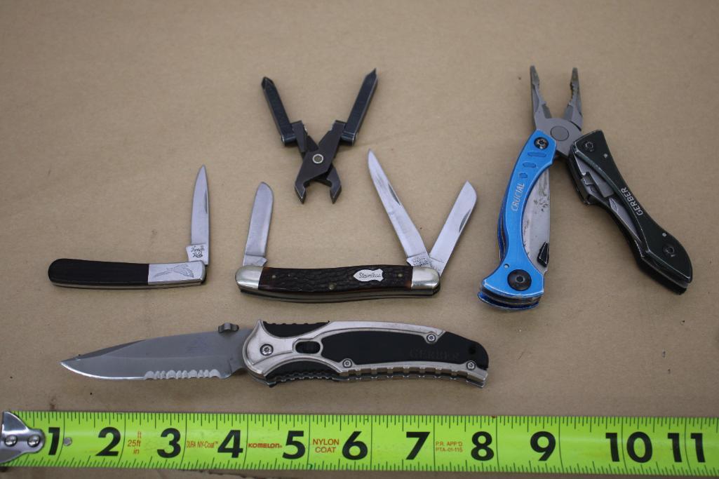 Collection of Folding Knives and Pocket Tools