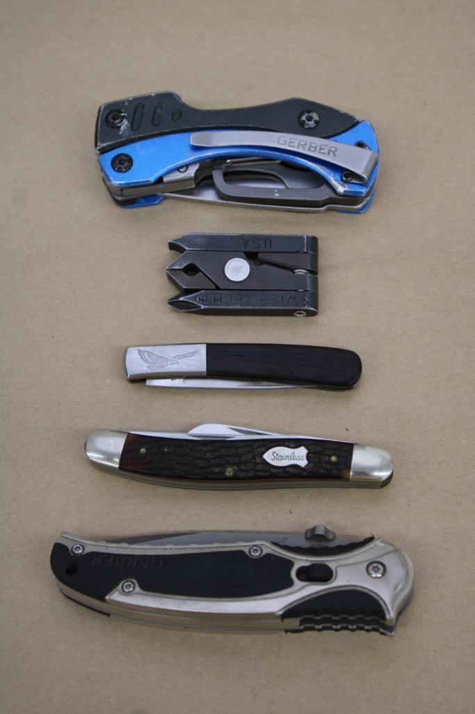 Collection of Folding Knives and Pocket Tools