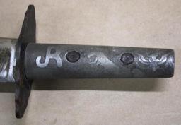 10.5" Blade Bowie Knife with Trench Art Handle