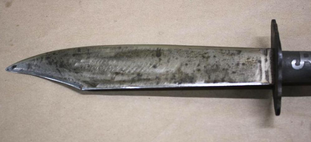10.5" Blade Bowie Knife with Trench Art Handle