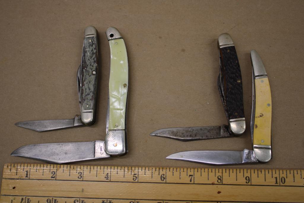 Four Western Folding Knives