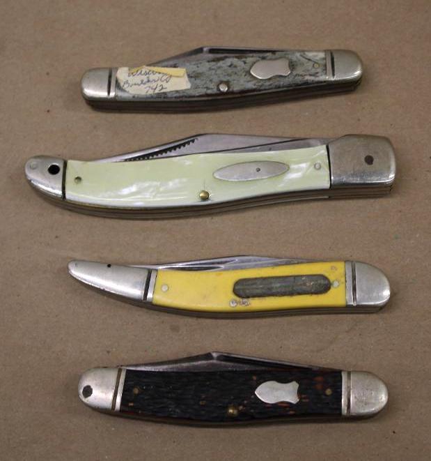 Four Western Folding Knives