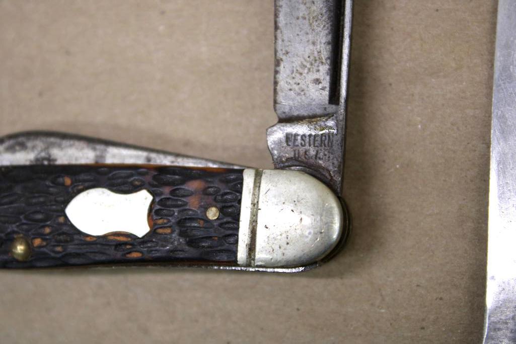Four Western Folding Knives