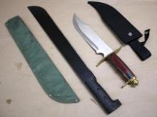 Frost Cutlery Bowie and Machete with Sheaths