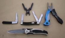 Collection of Folding Knives and Pocket Tools