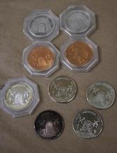 Nine Pieces Mixed Metals Tombstone Commemorative Series Helldorado Days Tokens