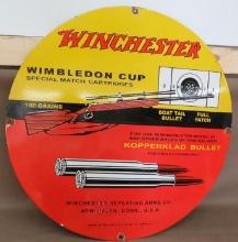 Porcelain and Steel Winchester Wimbledon Cup Model 54 Advertising sign