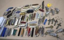 Huge Collection of Mixed Folding Knives