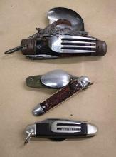 Three Folding Camping Utensil and Knife Sets