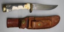 Schrade USA 153UH Fixed Blade Hunting Knife and Sheath