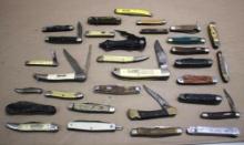 Approximately 31 Mixed Folding Knives