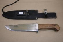 Great Hand-Made Bowie Knife in Sheath