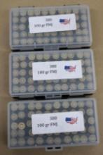 150 Rounds Commercially Reloaded 380 Ammunition in Ammo Cases