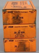 60 Rounds HSM 30-30 Winchester Ammunition