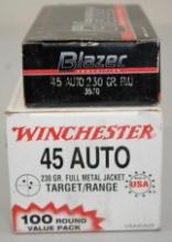 150 Rounds 45 Auto Ammunition