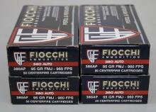 200 Rounds Fiocchi 380 Auto Ammunition