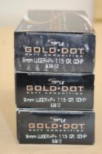 150 Rounds Speer LE Gold Dot 9mm Luger Ammunition