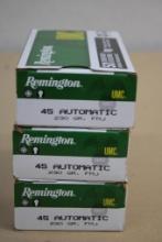 150 Rounds Remington UMC 45 Auto Ammunition