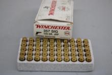 50 Rounds Winchester 357 Sig Ammunition