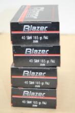 200 Rounds Blazer 40 S&W 165 Grain FMJ Ammunition