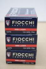 150 Rounds Fiocchi 9mm Luger Ammunition