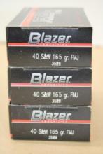 150 Rounds Blazer 40 S&W 165 Grain FMJ Ammunition