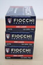 150 Rounds Fiocchi 9mm Luger Ammunition