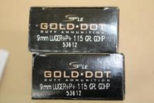 100 Rounds Speer LE Gold Dot 9mm Luger Ammunition