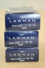 150 Rounds Speer Lawman 9mm Luger Ammunition