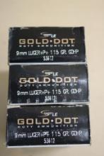 150 Rounds Speer LE Gold Dot 9mm Luger Ammunition